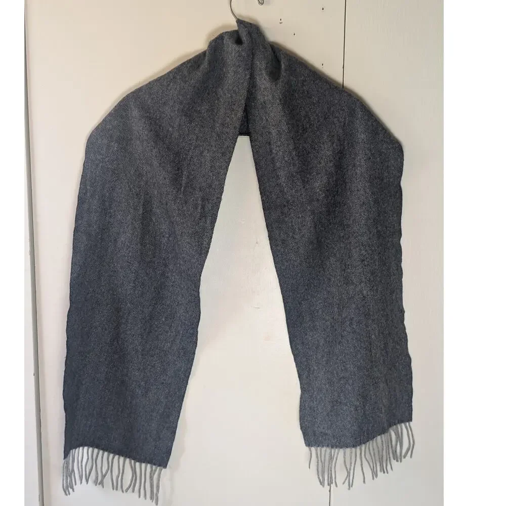 Edinburgh 100% Lambswool Tartan Grey Scarf